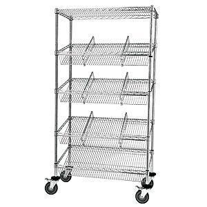 Hospital Mobile Storage - Chrome Wire - Suture Trolley