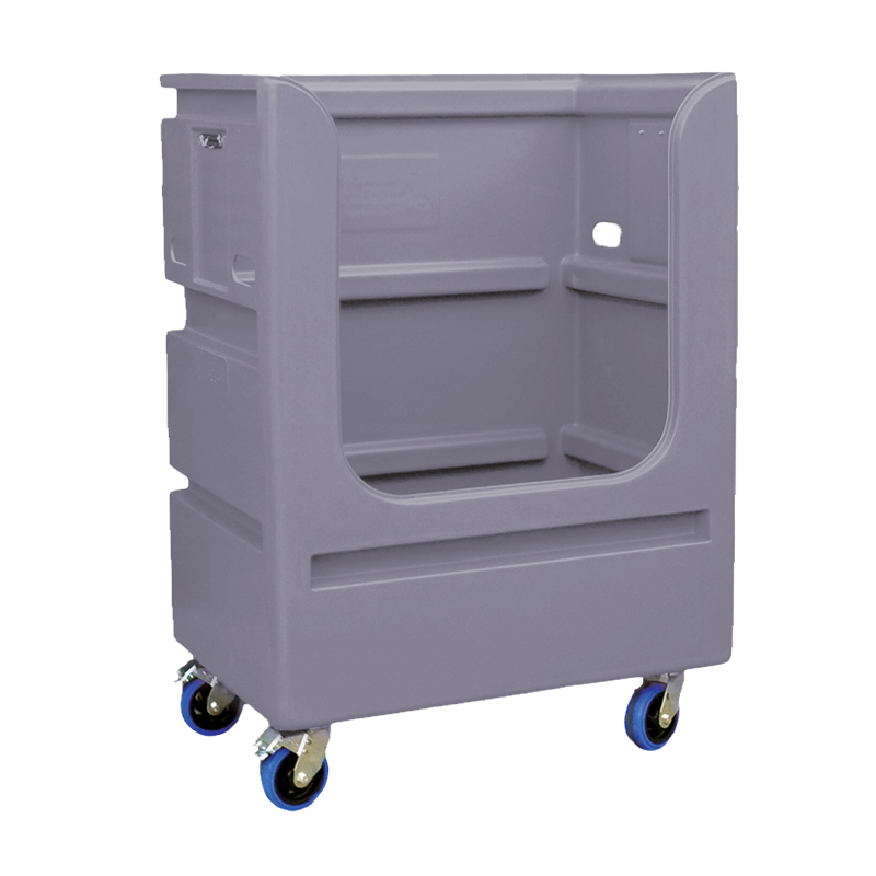 200kg Rated Laundry Linen Trolley Polyethylene - 1050 X 710 X 1500mm - Grey