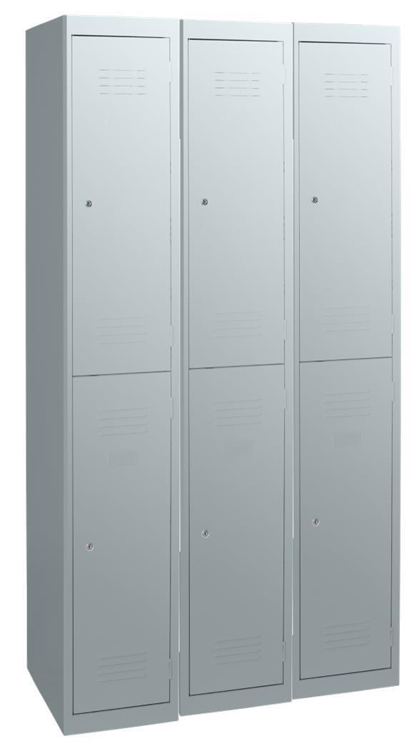 Locker - Steel - Statewide - 900 x 450 x 1800mm - 2 Tier - Bank of 3