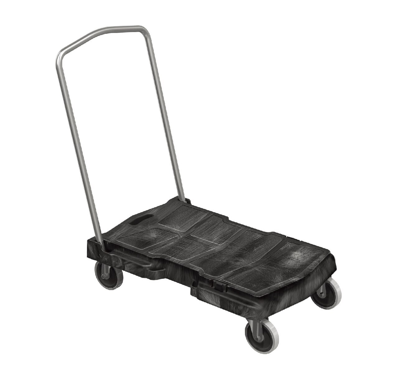 Foldable Utility Trolley, 230kg Rated Capacity - Black