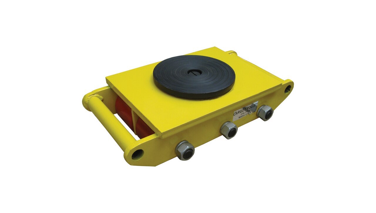 6000kg Rated Loading Skate Trolley Load Mover - Rubber Top