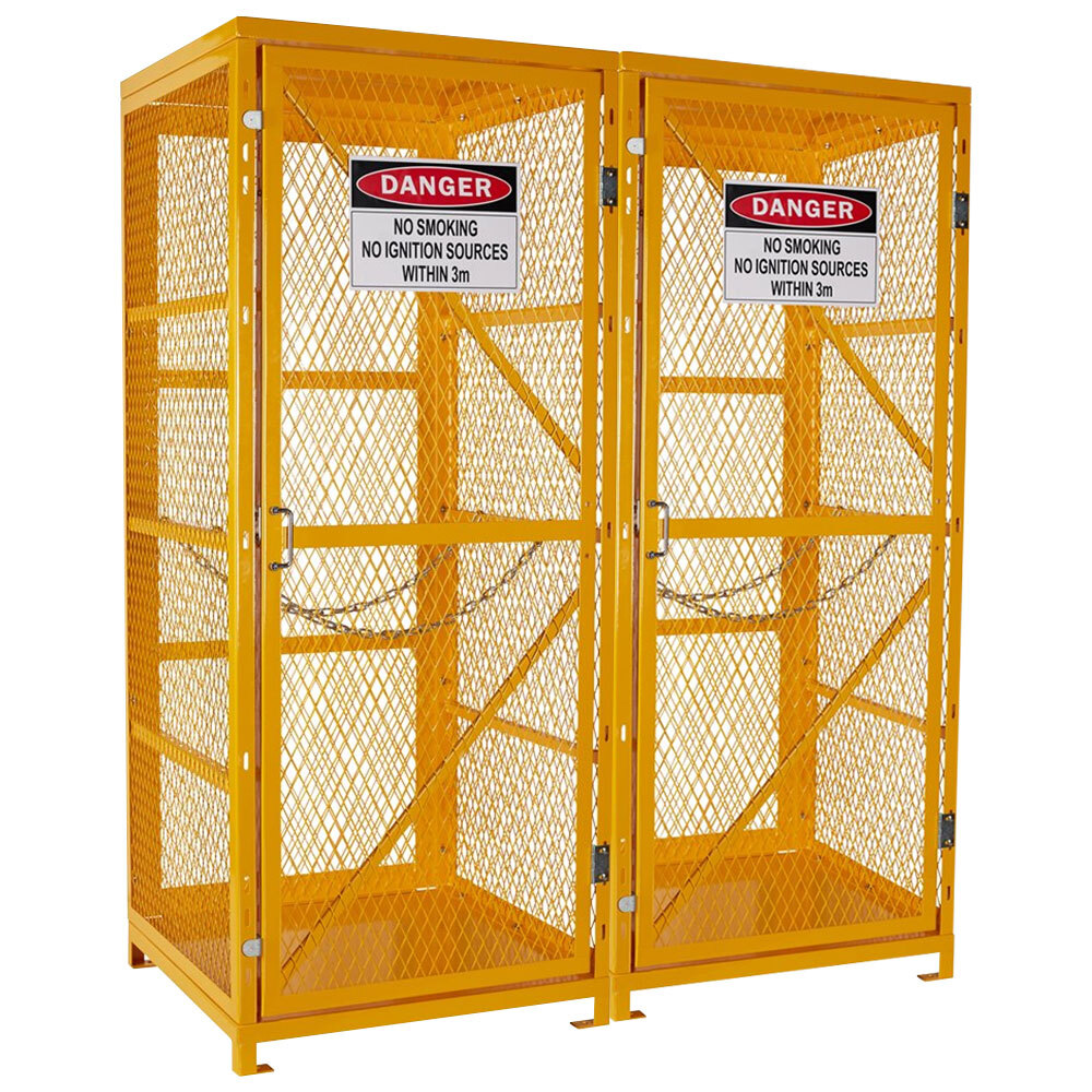 Gas Cylinder Locker Suits 18 Size G Vertical Cylinders - 1524 X 762 X 1651 mm
