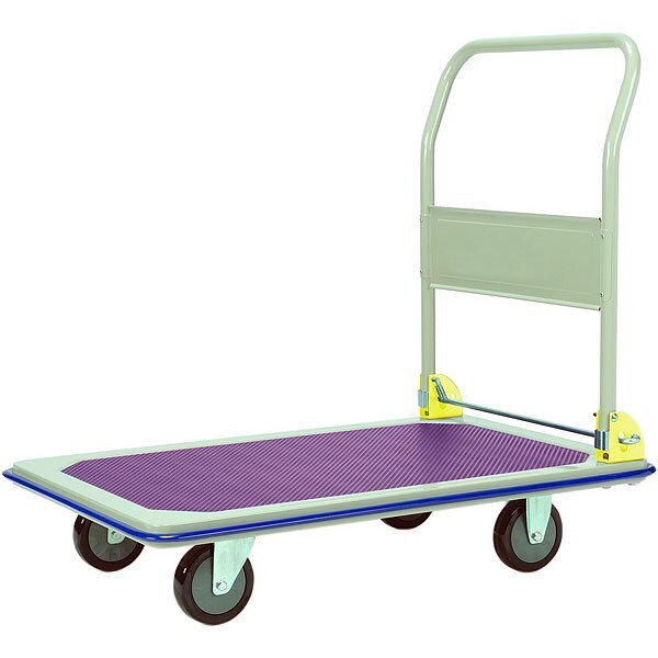 370kg Rated Platform Trolley With Folding Handle - Vinyl Top - 920 x 620mm