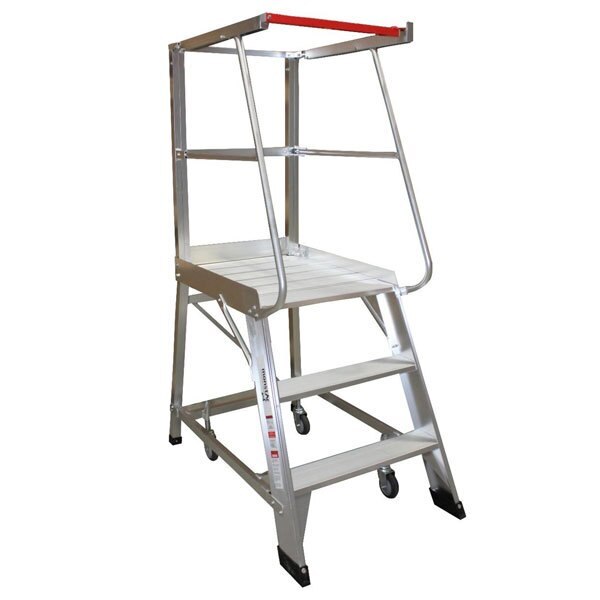 3 Steps Monstar Ladder 150kg Rated Order Picker Aluminium Ladder - 0.8m 