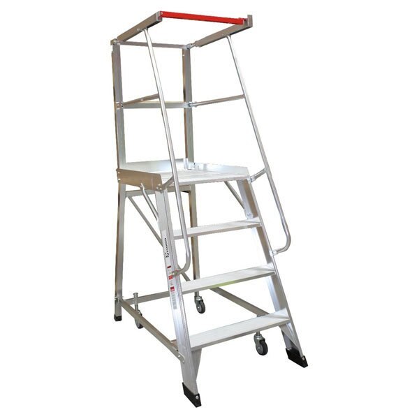 4 Steps Monstar Ladder 150kg Rated Order Picker Aluminium Ladder - 1.1m