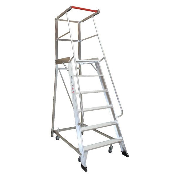 6 Steps Monstar Ladder 150kg Rated Order Picker Aluminium Ladder - 1.6m 