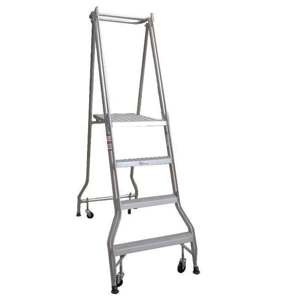 4 Steps Monstar Ladder 150kg Rated Platform Aluminium Ladder Heavy Duty - 1.13m