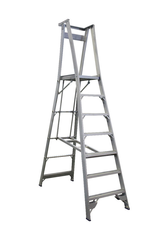 Indalex 7 Steps 150kg Rated Aluminium Platform Ladder - 2.1m