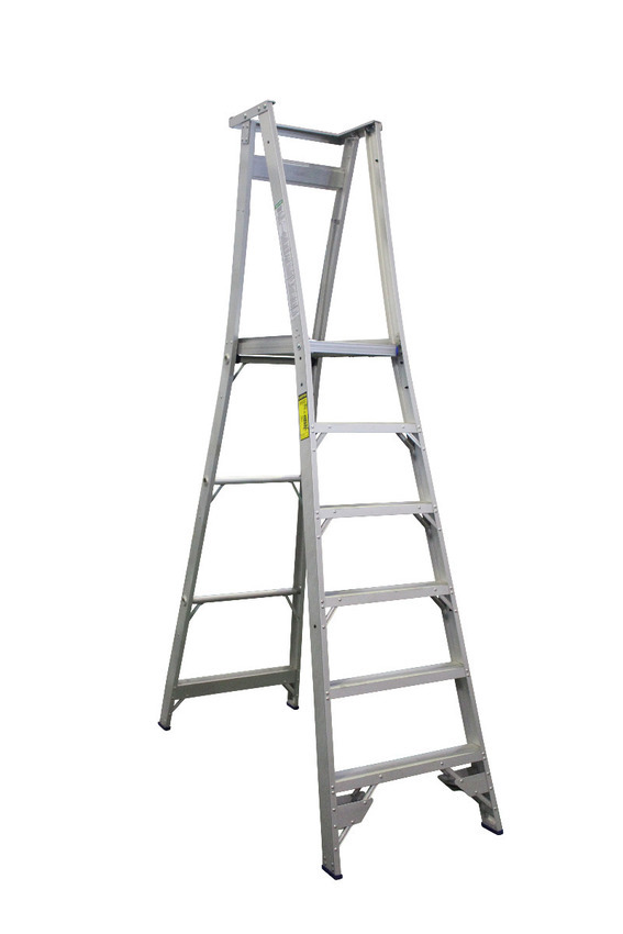 Indalex 6 Steps 150kg Rated Aluminium Platform Ladder - 1.8m