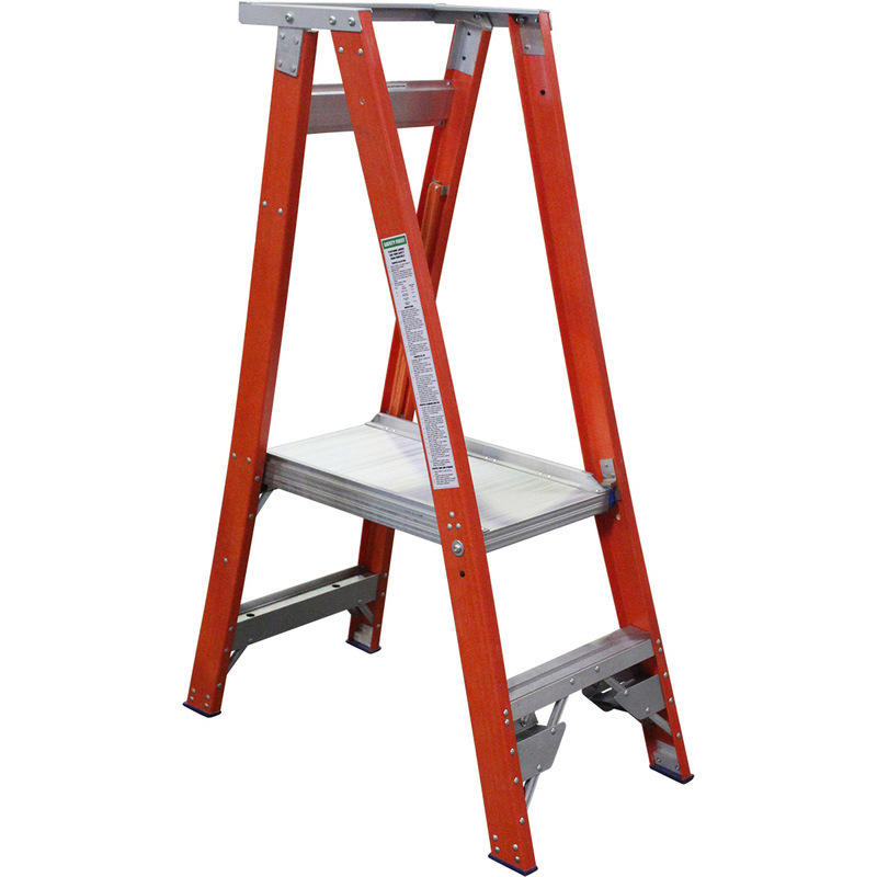 Indalex 2 Steps Pro Fibreglass Platform Ladder - 150kg Rated - 0.6m