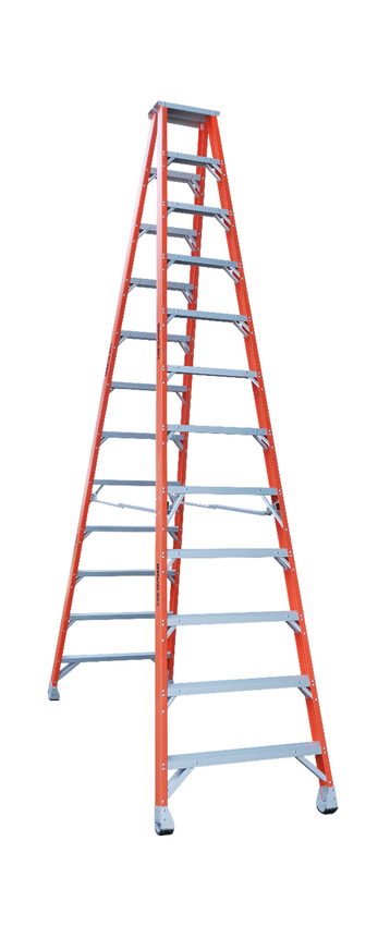 Indalex 16 Steps Pro Fiberglass Double Sided Step Ladder - 4.8m - 150kg Rated