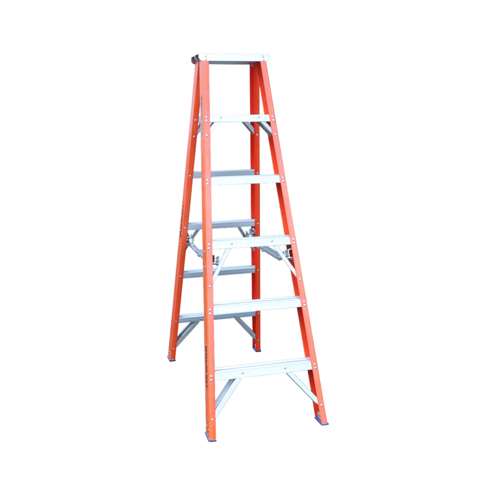 Indalex 5 Steps Pro Fiberglass Double Sided Step Ladder - 1.5m - 180kg Rated