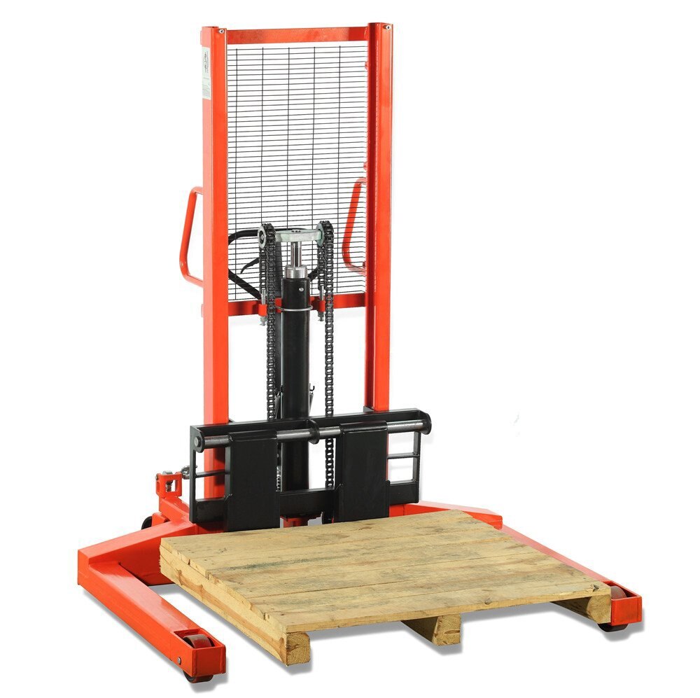1000kg Rated Manual Walkie Hand Stacker - 1600mm Lift