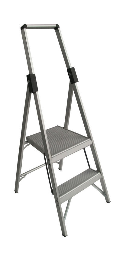 Indalex 2 Steps 120kg Rated Aluminium Single Sided Step Ladder - 0.6m - Slimline
