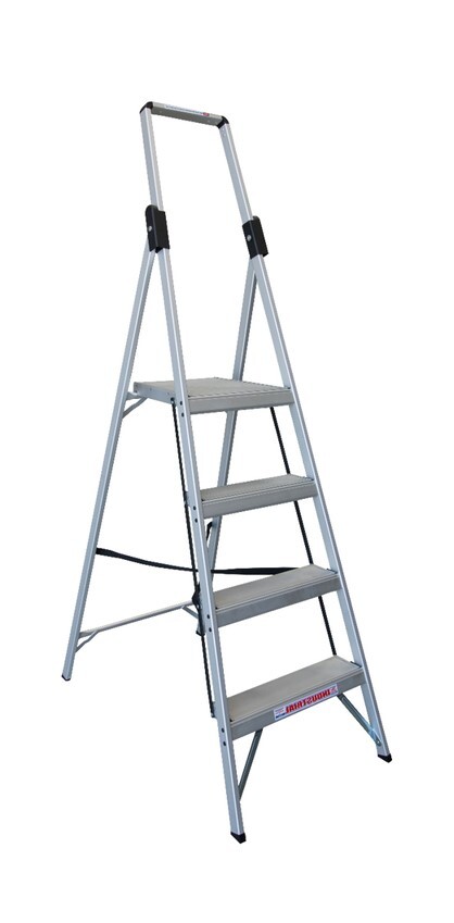 Berg Vesuvius school Uitreiken Indalex 4 Steps 120kg Rated Aluminium Single Sided Step Ladder - 1.2m -  Slimline