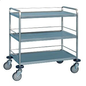3 Tier Stainless Steel Trolley - Traymobile - 3 Tier - 900 X 500mm
