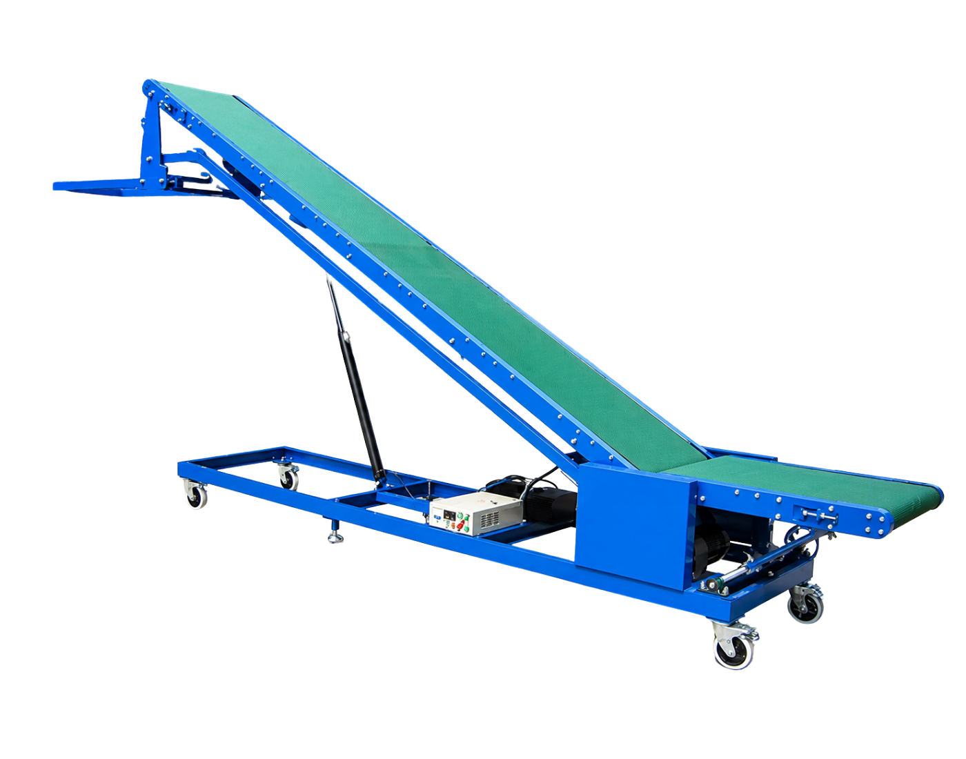 Mobile loading conveyor and configurable conveyor systems for shipping containers and trucks