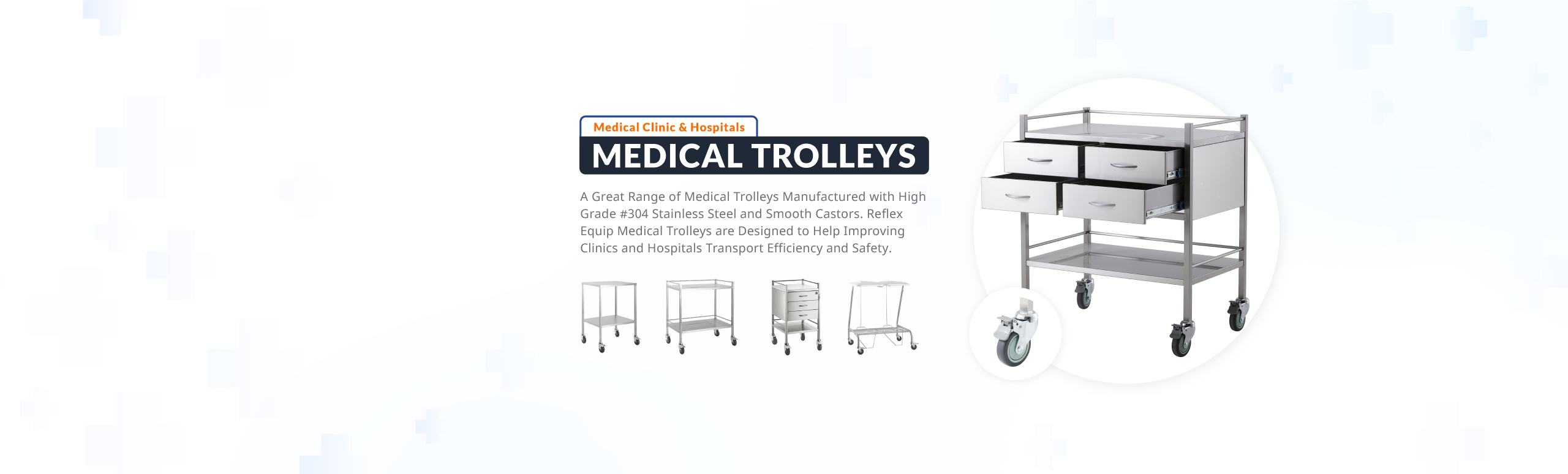Medical Stainless Steel Trolleys