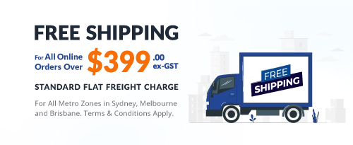 Free Shipping for online orders over $399+GST.
