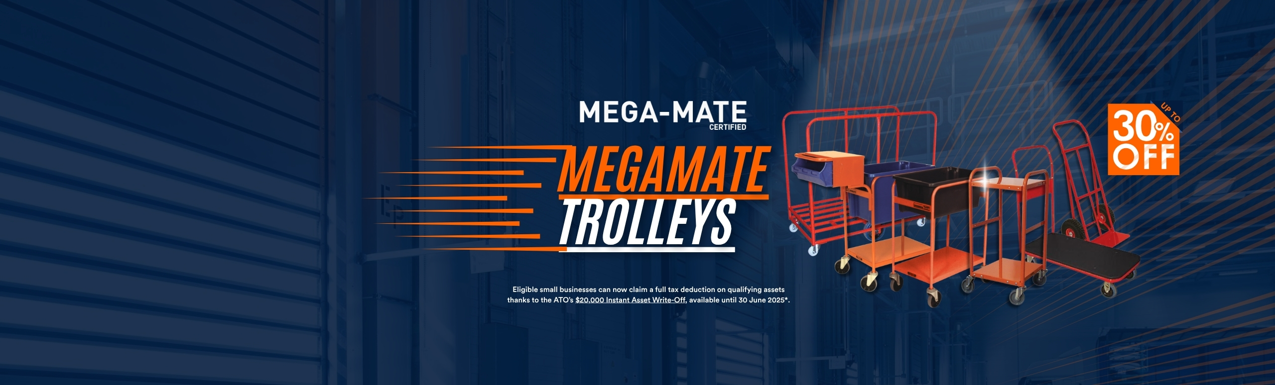 Mega Mate Warehouse Trolleys EOFY Sale