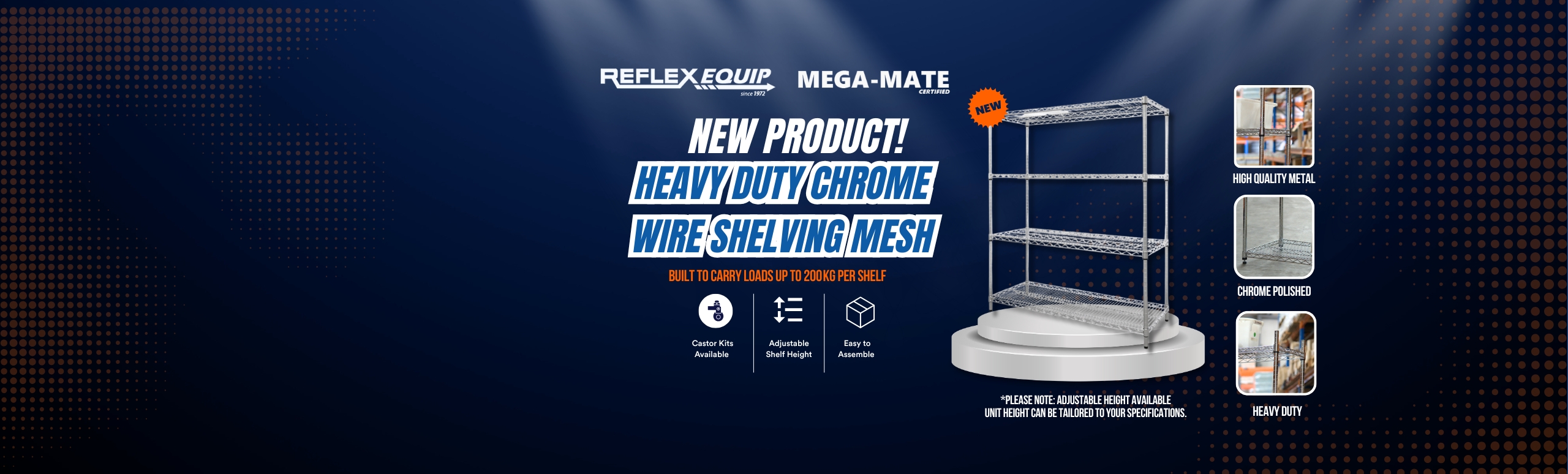 NEW ARRIVAL Chrome Wire Shelving Desktop
