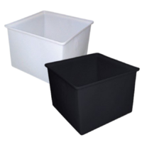 160L Food Grade Square Rotomould Plastic Bin - 690 x 690 x 490mm