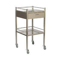 Stainless Steel Dressing Clinicart Trolley Instrument - 1 Drawer - 750 x 490mm