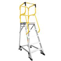 Bailey 150kg Rated Ladder Order Picking Platform Aluminium Industrial 1.3m 5 Step