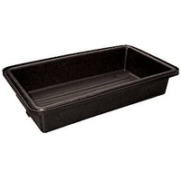 80L Food Grade Plastic Rotomould Tray - 1070 x 610 x 200mm - Black