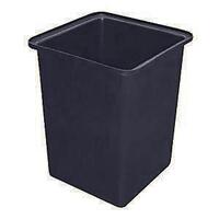 100L Food Grade Square Rotomould Plastic Bin - 435 x 435 x 600mm - Black