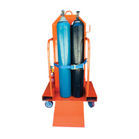 500KG Handtruck Hand Trolley Oxygen Gas Acetylene Trolley - 4 x Cylinder