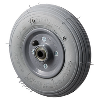 75kg Rated Pneumatic Wheel Tyre - Plastic centre 200mm x 50mm - 20mm Roller Bearing