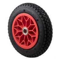 110kg Rated Pneumatic Wheel Tyre - Plastic Centre - 275mm x 60mm - Deep Groove Ball Bearing
