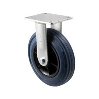 Castor - "O" and "H" Series - 230kg - Hi Resilience Wheel - 150mm - Plate Fixed - Plain Bearing - ISO
