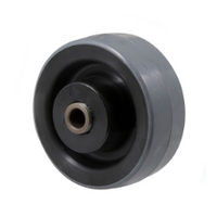 300kg Rated Polyurethane On Nylon Wheel - 100 x 40mm - Stainless Steel Bush