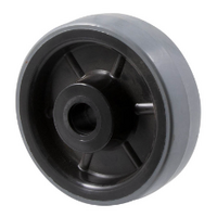 350kg Rated Polyurethane On Nylon Wheel - 125 x 40mm - Plain Bearing