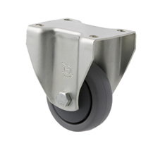 50kg Rated Light Duty Castor - TPE Wheel - 65mm - Plate Fixed - Ball Bearing