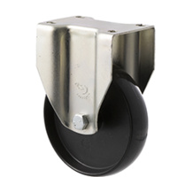 70kg Rated Light Duty Castor - Nylon Wheel - 100mm - Plate Fixed - Plain Bearing