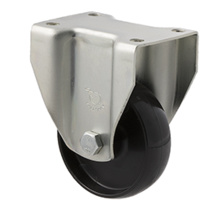 65kg Rated Light Duty Castor - Nylon Wheel - 75mm - Plate Fixed - Plain Bearing