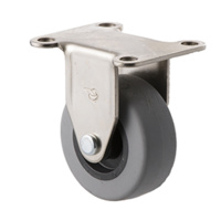 30kg Rated Castor - TPE Wheel - 50 x 20mm - Plate Fixed