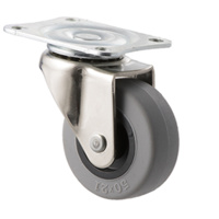 30kg Rated Castor - TPE Wheel - 50 x 20mm - Plate Swivel