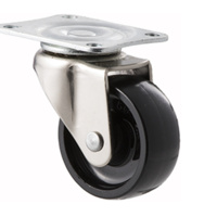30kg Rated Castor - Nylon Wheel - 50 x 20mm - Plate Swivel