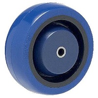 140kg Rated Blue Rubber Wheel - 100 x 32mm - Ball Bearing