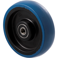 150kg Rated Blue Rubber Wheel - 125 x 32mm - Ball Bearing