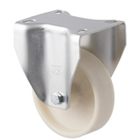 70kg Rated Low Temp Castor - Nylon Wheel - 75mm - Plate Fixed -ISO