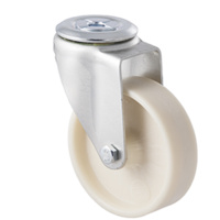 70KG Low Temp Castor - Nylon Wheel - 75mm - Bolt Hole Swivel
