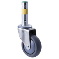 Castor - Central Locking - 100kg - TPE Wheel - 100mm - Direction Lock - Ball Bearing