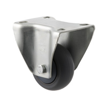 85kg Rated Industrial Castor - TPE Wheel - 75mm - Plate Fixed - Ball Bearing - NA