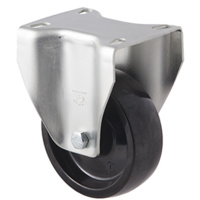 125kg Rated High Low Temp Castor - Phenolic Wheel - 100mm - Fixed - 100°C to 300°C - ISO