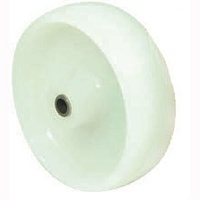 150kg Rated Industrial Nylon Wheel - 100 x 32mm - Plain Bearing - White